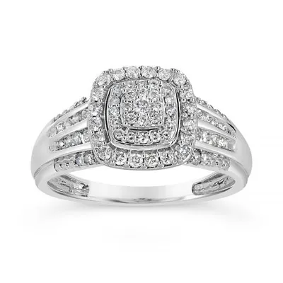 10K White Gold 0.50CTW Diamond Fashion Ring