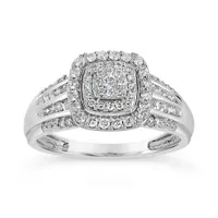 10K White Gold 0.50CTW Diamond Fashion Ring