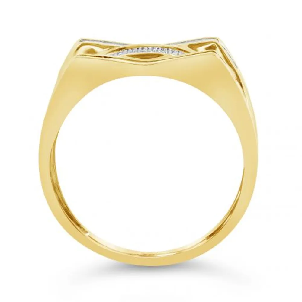 10K Yellow Gold 0.20CTW Diamond Ring