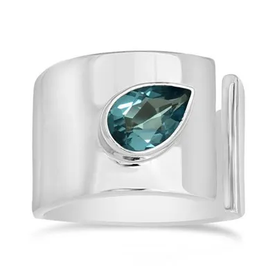 Sterling Silver Blue Topaz Ring