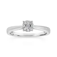 10K White Gold 0.09CTW Diamond Promise Ring