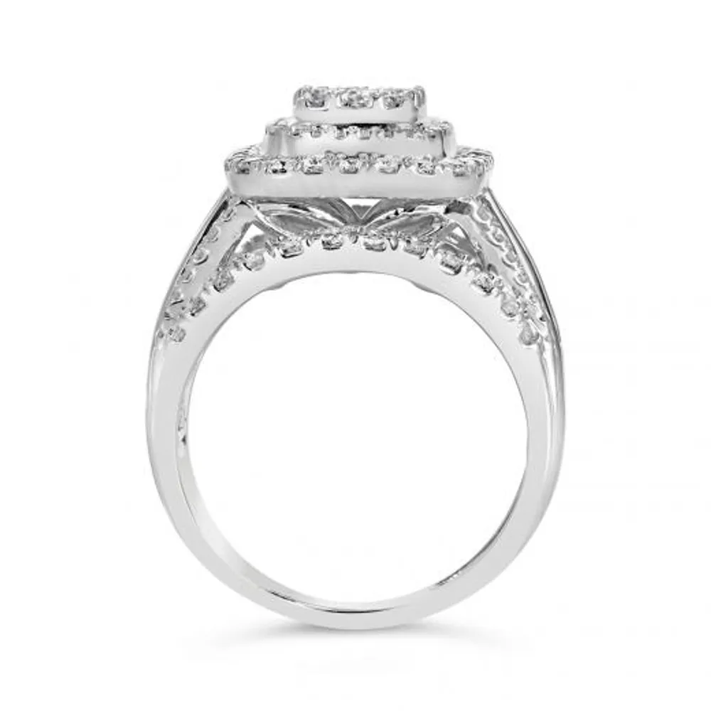 10K White Gold 1.50CTW Diamond Fashion Ring