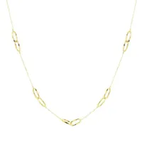 10K Yellow Gold Diamond Cut Paperclip Chain Necklace