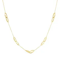 10K Yellow Gold Diamond Cut Paperclip Chain Necklace