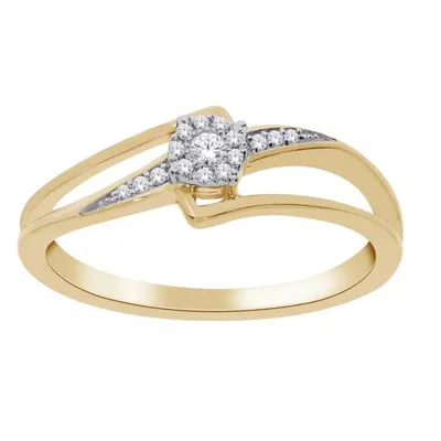 10K Yellow Gold 0.05CTW Diamond Promise Ring