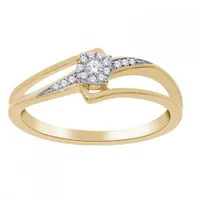 10K Yellow Gold 0.05CTW Diamond Promise Ring