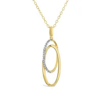 10K Yellow Gold 0.10CTW Diamond Loop Pendant