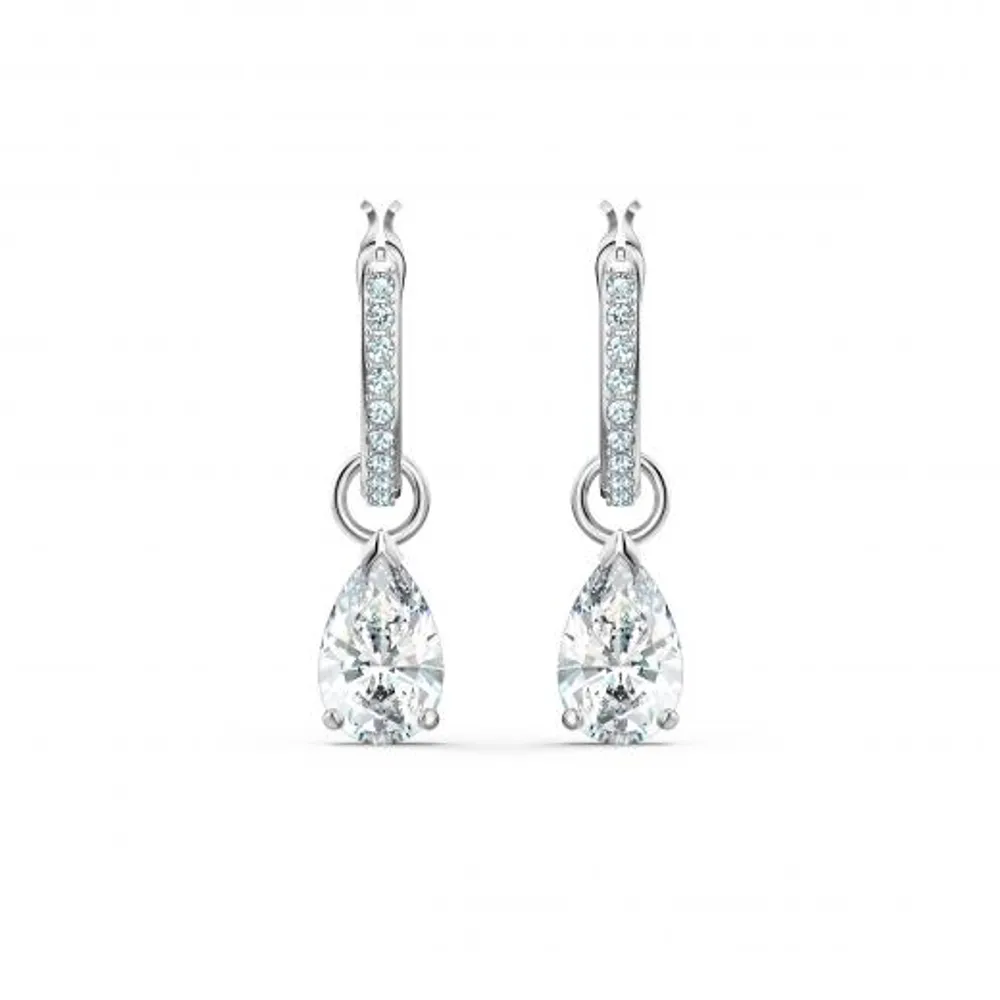 Swarovski Attract Mini Hoop Pear Earrings