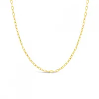 10K Yellow Gold 18" 1.4mm Diamond Cut Oval Cable Chain