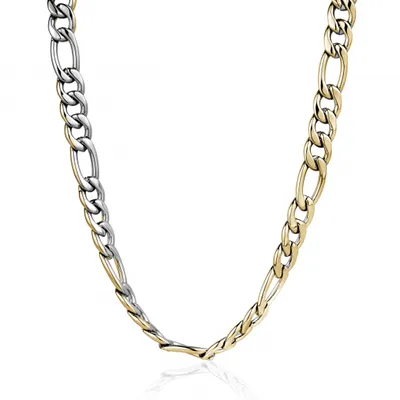 Stainless Steel 9.5mm 24" Figaro Chain