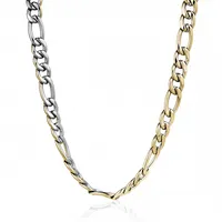 Stainless Steel 9.5mm 24" Figaro Chain