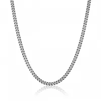 Stainless Steel Brushed Diamond Cut 5.5mm 22+2" Necklace