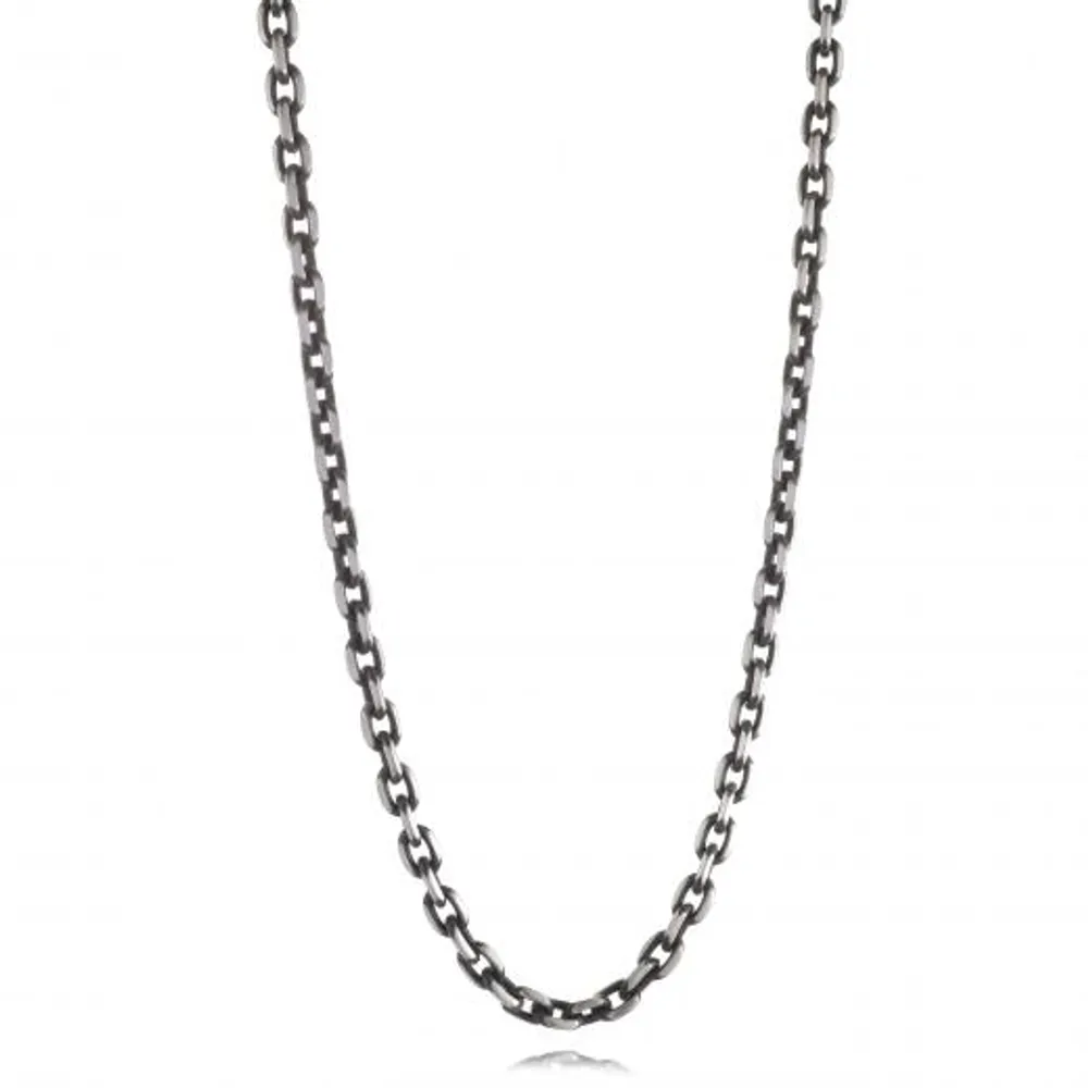 Stainless Steel Matte Oval Link 24" Chain