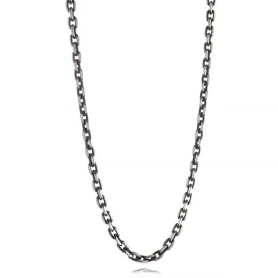 Stainless Steel Matte Oval Link 24" Chain