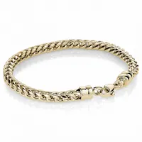 Stainless Steel Yellow Franco 5mm 8.5" Bracelet