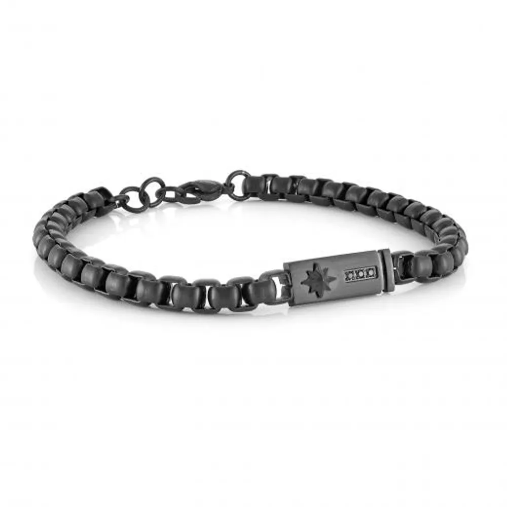 Stainless Steel North Star 5.4mm Round Box Bracelet