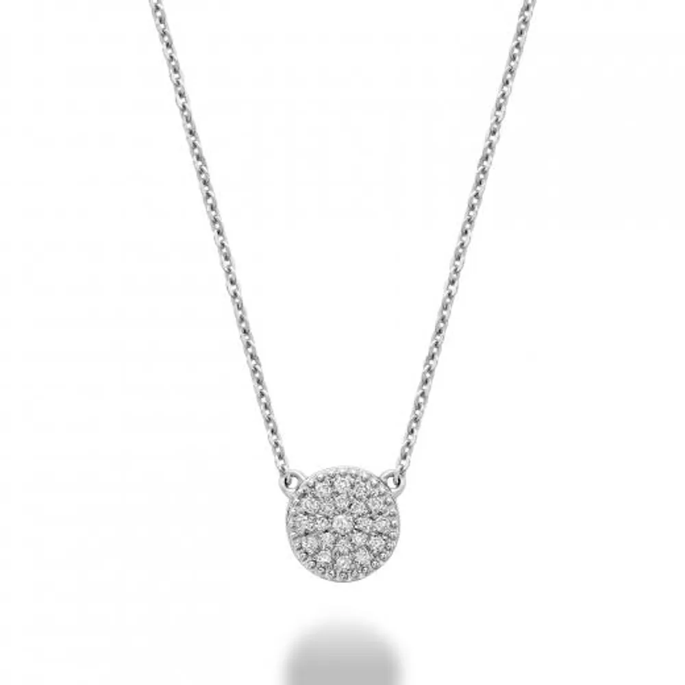 10K White Gold 0.07CTW Diamond Pendant