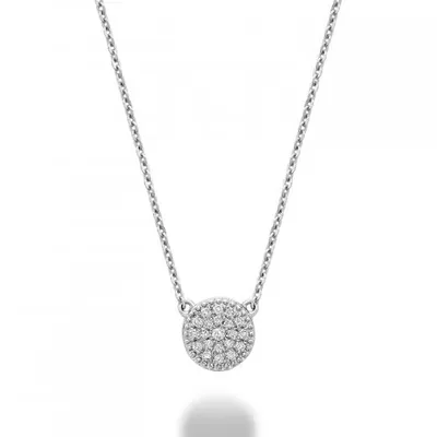 10K White Gold 0.07CTW Diamond Pendant