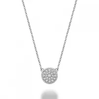 10K White Gold 0.07CTW Diamond Pendant