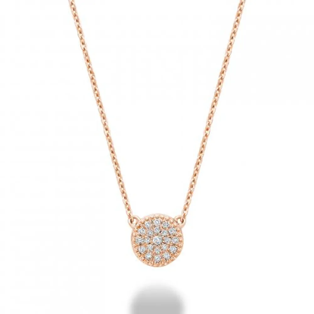 10K Rose Gold 0.07CTW Diamond Pendant