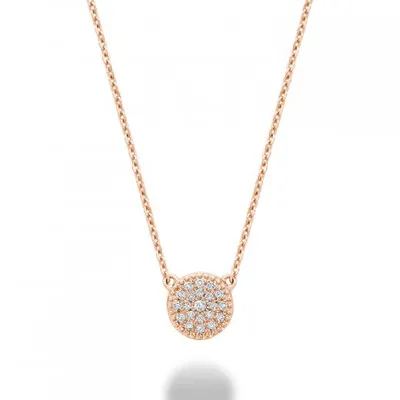 10K Rose Gold 0.07CTW Diamond Pendant