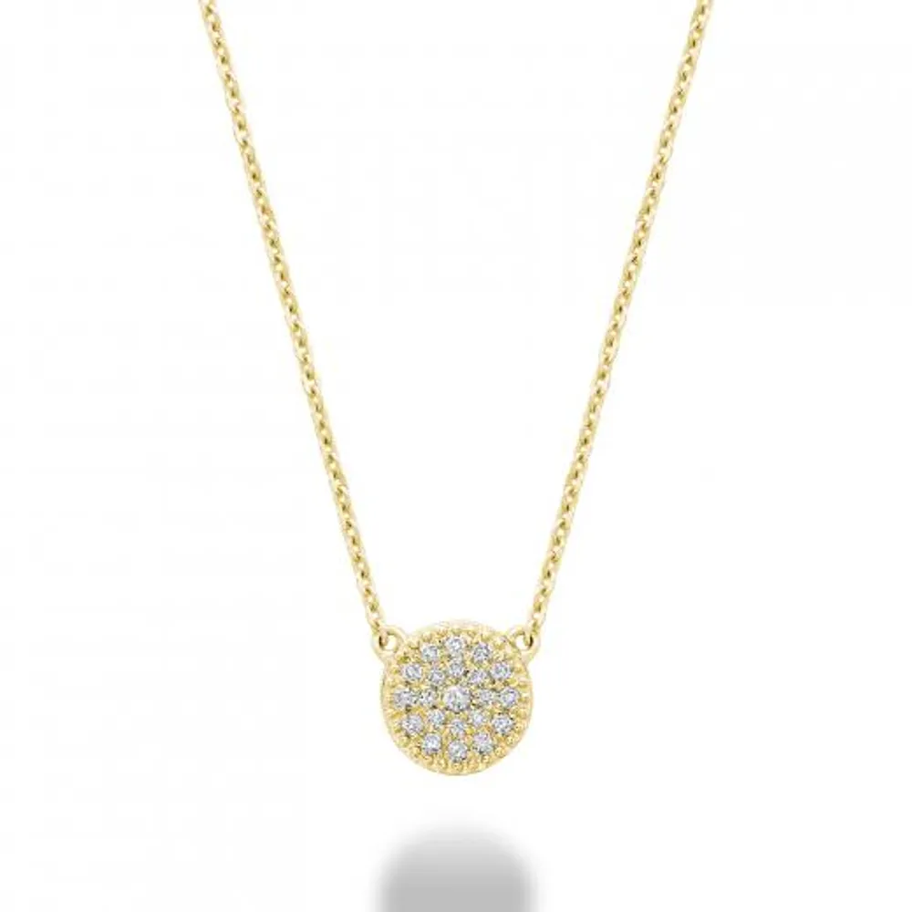 10K Yellow Gold 0.07CTW Diamond Pendant