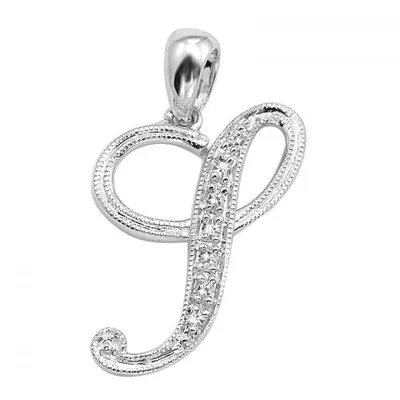 Les Bijoux 10K Gold 0.05CTW Diamond Initial " I" Pendant