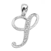 Les Bijoux 10K Gold 0.05CTW Diamond Initial " I" Pendant