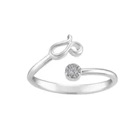 Sterling Silver Diamond Leo Zodiac Ring