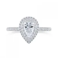 Diamond Revelations 14K White Gold 0.70CTW Pear Shaped Ring