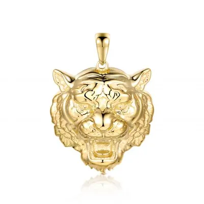 10K Yellow Gold Tiger Pendant