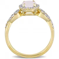 Julianna B 10K Yellow Gold Opal & Diamond Ring