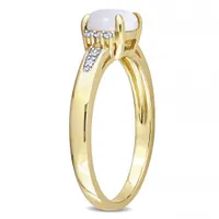 Julianna B 10K Yellow Gold Opal & Diamond Ring