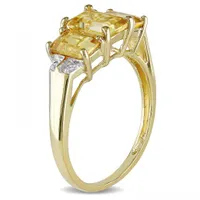 Julianna B 10K Yellow Gold Citrine & Diamond Ring