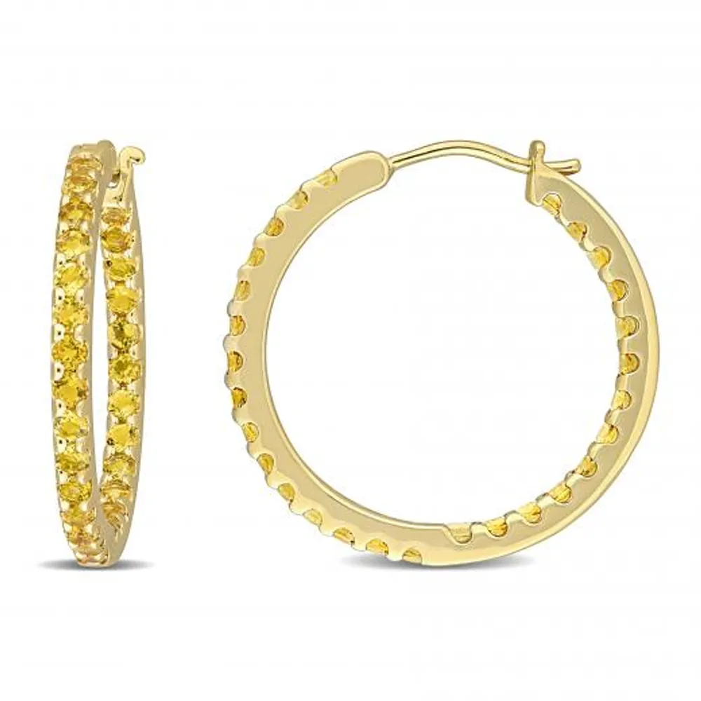 Julianna B 10K Yellow Gold Citrine Hoop Earrings