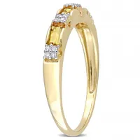 Julianna B 10K Yellow Gold Citrine & Diamond Ring