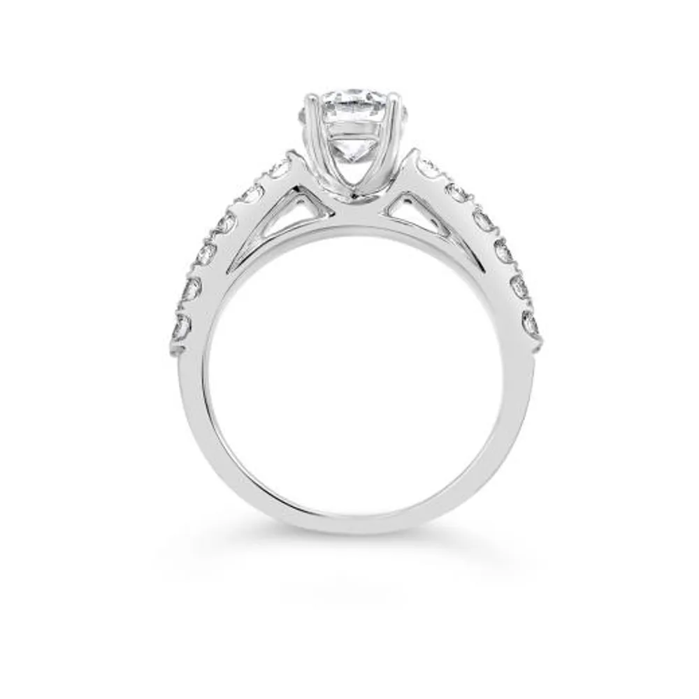 14K White Gold Lab Grown 1.50CTW Diamond Solitaire Ring