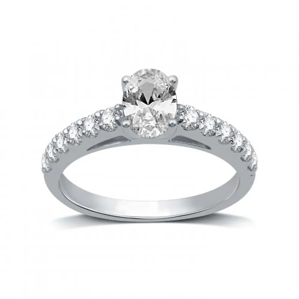 14K White Gold Lab Grown 1.50CTW Diamond Solitaire Ring