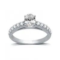 14K White Gold Lab Grown 1.50CTW Diamond Solitaire Ring