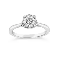 14K White Gold Lab Grown 1.00CT Diamond Solitaire Ring