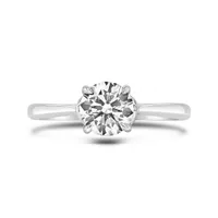 14K White Gold Lab Grown 1.00CT Diamond Solitaire Ring