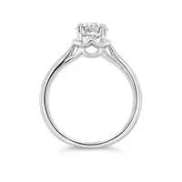 14K White Gold Lab Grown 1.00CT Diamond Solitaire Ring