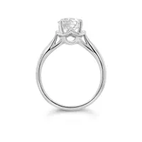 14K White Gold Lab Grown Solitaire 1.50CT Diamond Ring