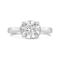 14K White Gold Lab Grown 2.00CT Diamond Solitaire Ring