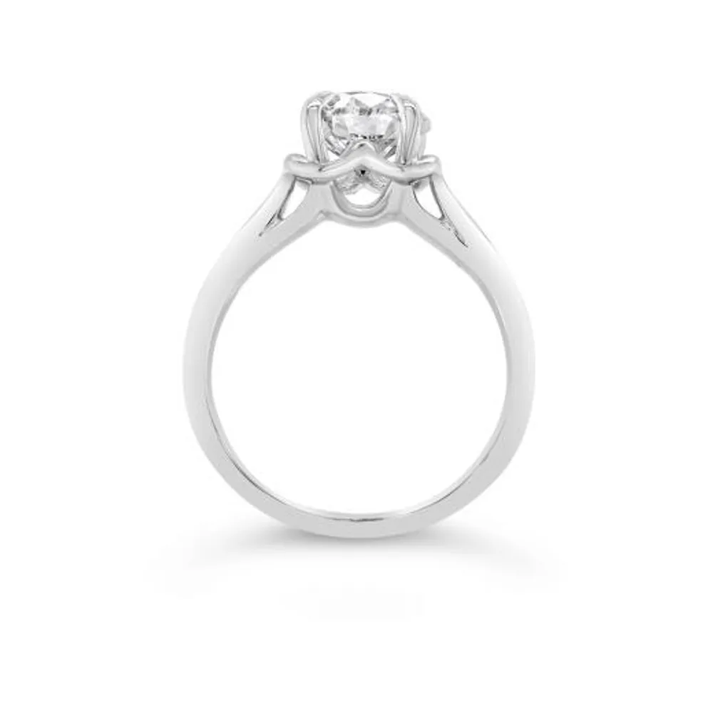 14K White Gold Lab Grown 2.00CT Diamond Solitaire Ring