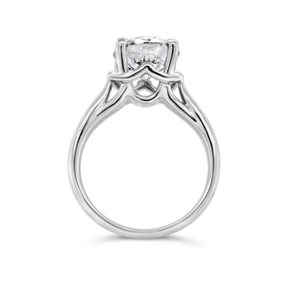 14K White Gold Lab Grown 3.00CT Diamond Solitaire Ring