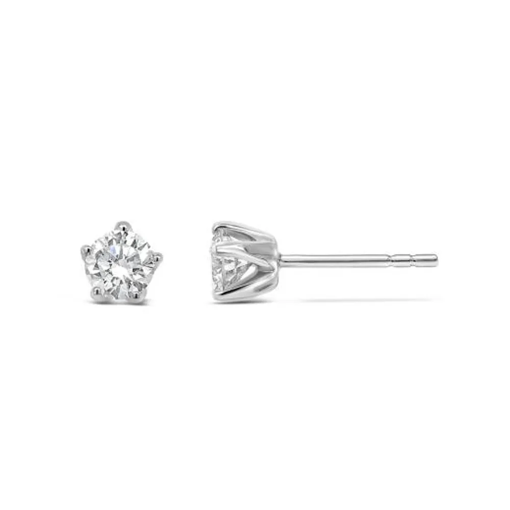 14K White Gold Lab Grown 0.50CTW Diamond Studs