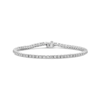 14K White Gold Lab Grown 3.00CTW Diamond Bracelet