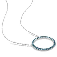 Julianna B 10K White Gold London Blue Topaz Pendant