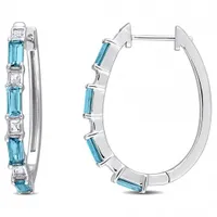 Julianna B Sterling Silver London Blue Topaz & White Topaz Earrings